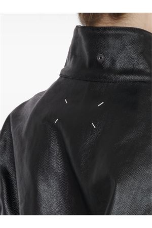 Giacca cerata in cotone nero MAISON MARGIELA | S51AM0504M35599900